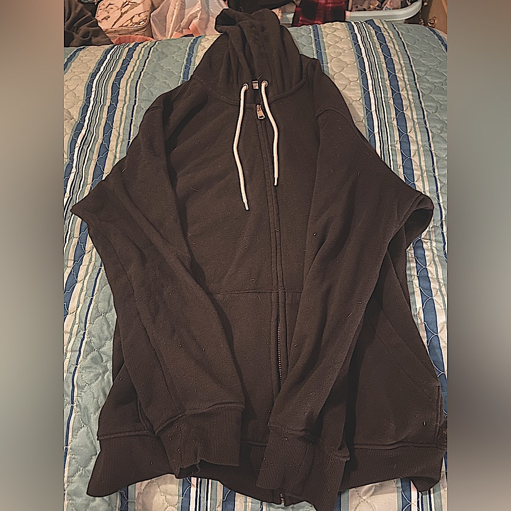 Black old navy zip up black jacket